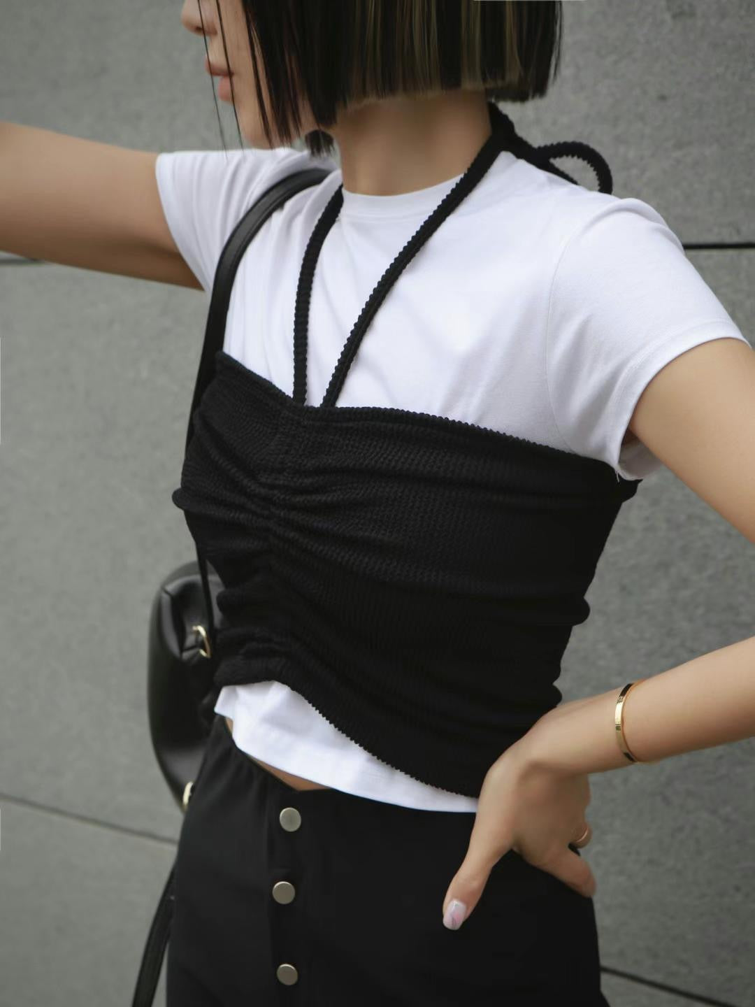 Elly Cropped Halterneck Top